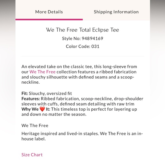 Free People We The Free Total Eclipse Tee Pine Forest S
(New wit Tags) - Picture 4 of 8